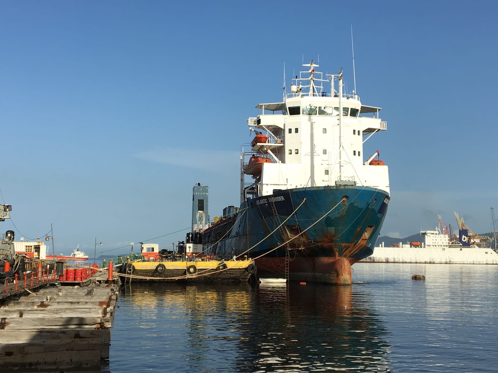 Bulk carrier cargo vessel at dock
